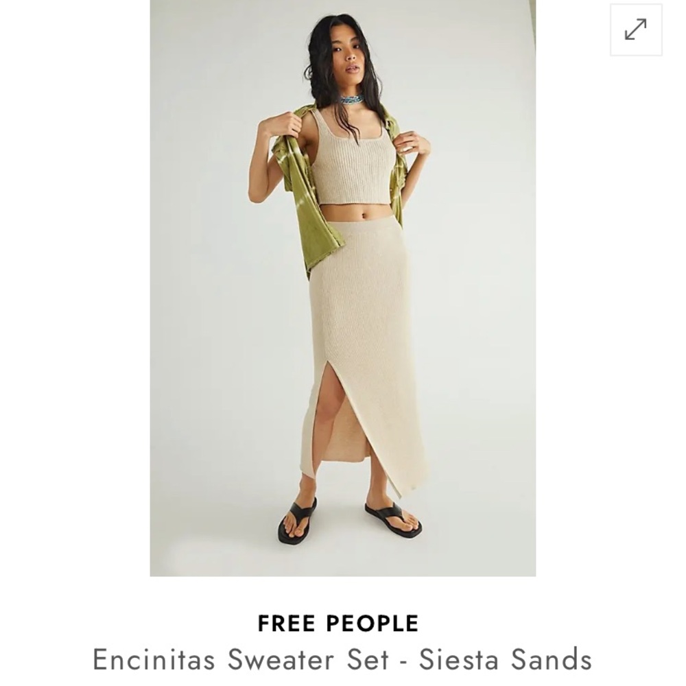 Free People Beige Sweater Set